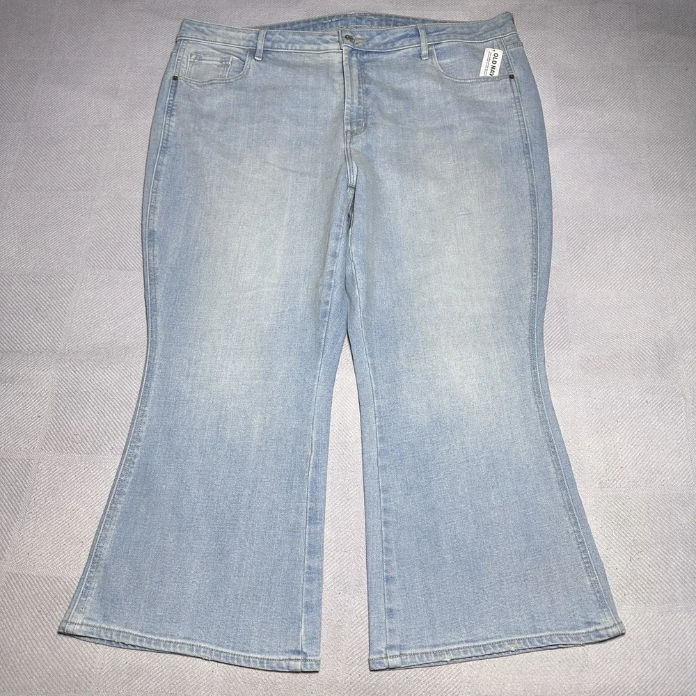 NEW Old Navy High Rise Vintage Cropped Flare Jeans Womens Size 20 Light Wash NWT